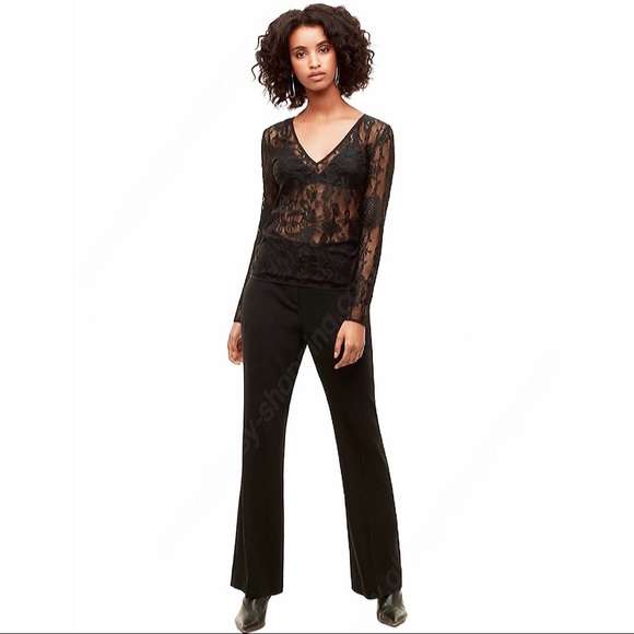 ARITZIA BABATON | Siza Burgundy Lace Blouse Top - Picture 6 of 14